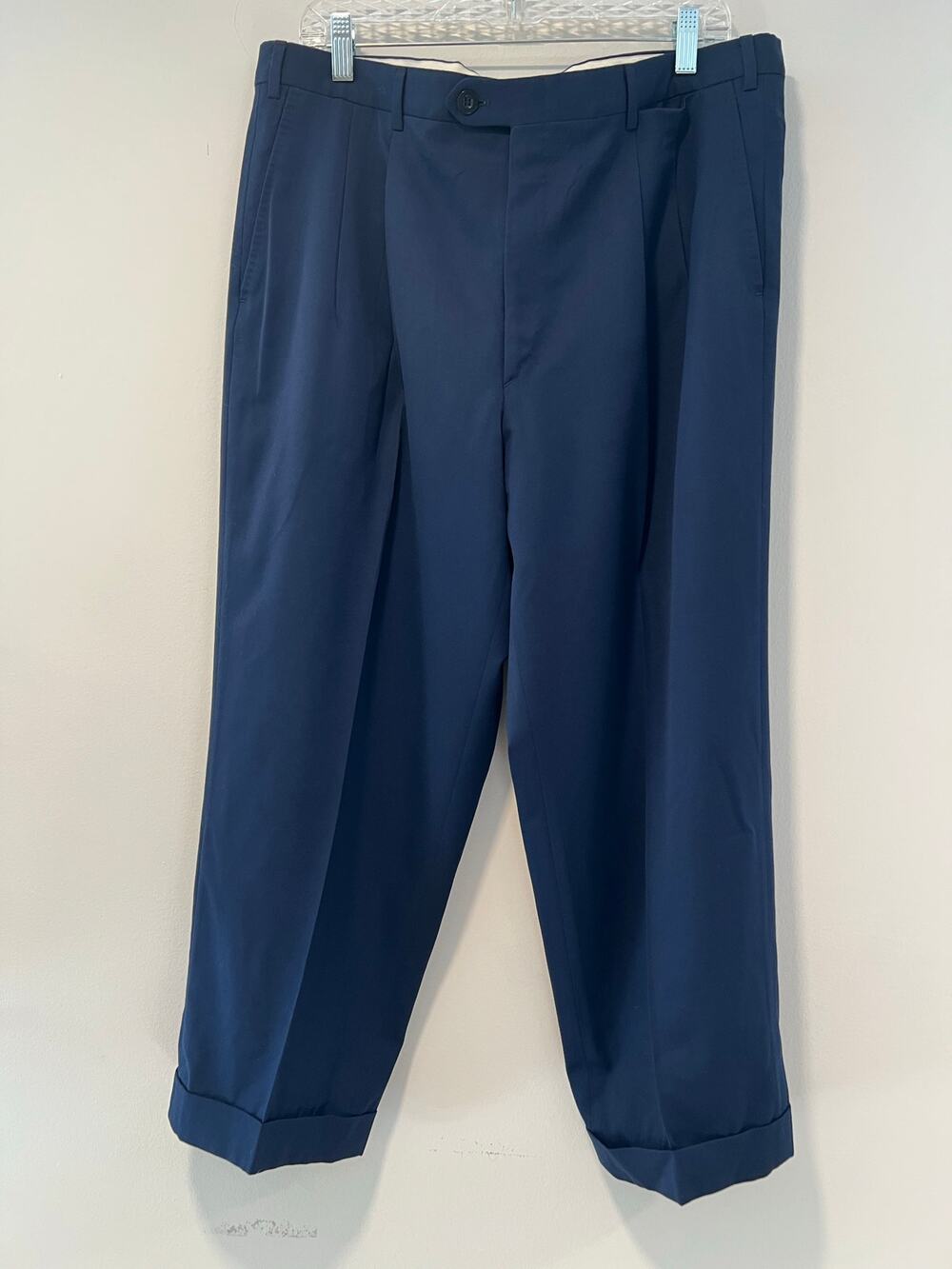 Brioni Cannes Navy Blue 100% Wool Super 120s 40R JL